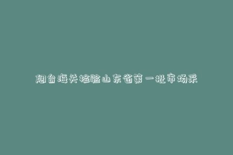 烟台海关检验山东省第一批市场采购与贸易专列